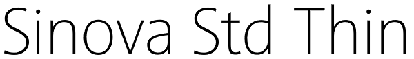 Sinova Std Thin Font