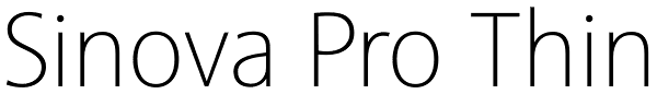 Sinova Pro Thin Font