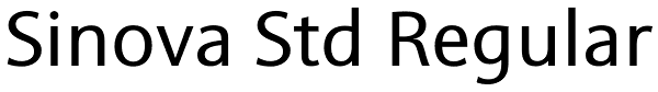 Sinova Std Regular Font