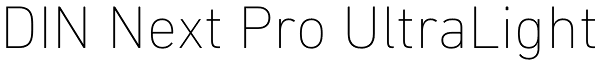 DIN Next Pro UltraLight Font