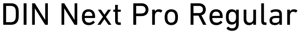 DIN Next Pro Regular Font