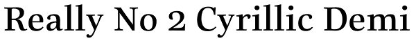 Really No 2 Cyrillic Demi Font