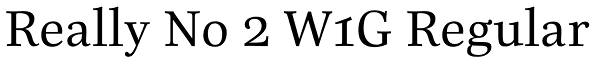 Really No 2 W1G Regular Font