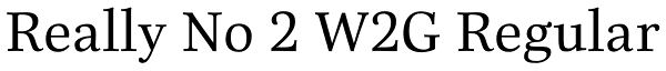 Really No 2 W2G Regular Font