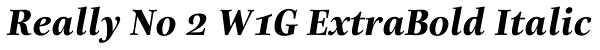 Really No 2 W1G ExtraBold Italic Font