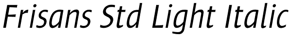 Frisans Std Light Italic Font