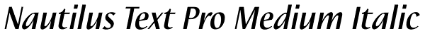 Nautilus Text Pro Medium Italic Font