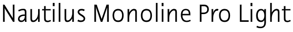 Nautilus Monoline Pro Light Font