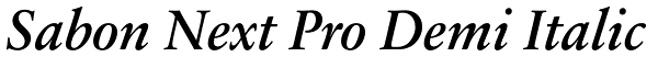 Sabon Next Pro Demi Italic Font