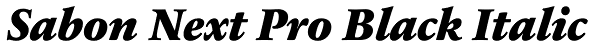 Sabon Next Pro Black Italic Font