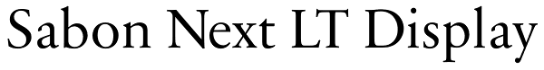 Sabon Next LT Display Font