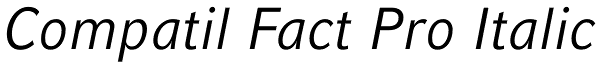 Compatil Fact Pro Italic Font