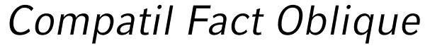 Compatil Fact Oblique Font