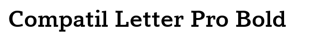 Compatil Letter Pro Bold Font