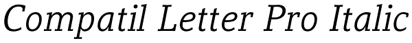 Compatil Letter Pro Italic Font