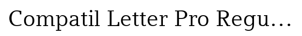 Compatil Letter Pro Regular Font