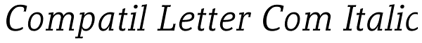 Compatil Letter Com Italic Font