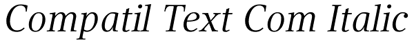 Compatil Text Com Italic Font