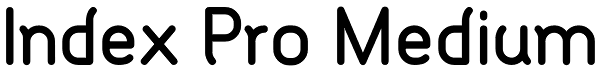 Index Pro Medium Font