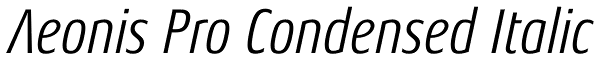 Aeonis Pro Condensed Italic Font