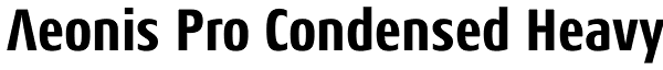 Aeonis Pro Condensed Heavy Font