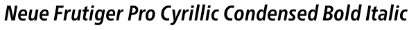 Neue Frutiger Pro Cyrillic Condensed Bold Italic Font