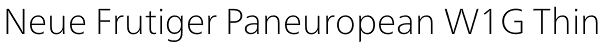 Neue Frutiger Paneuropean W1G Thin Font