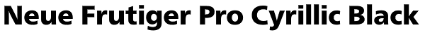 Neue Frutiger Pro Cyrillic Black Font