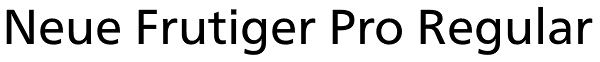 Neue Frutiger Pro Regular Font