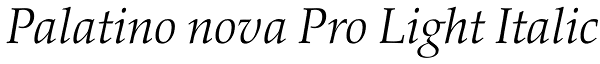 Palatino nova Pro Light Italic Font