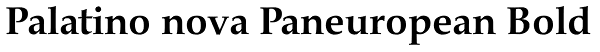 Palatino nova Paneuropean Bold Font