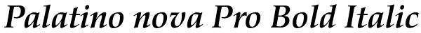 Palatino nova Pro Bold Italic Font