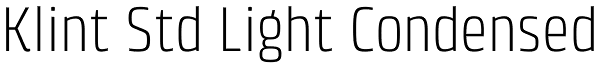 Klint Std Light Condensed Font