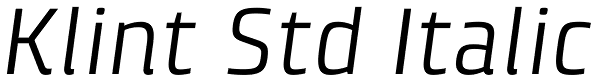 Klint Std Italic Font