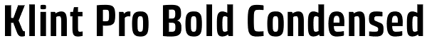 Klint Pro Bold Condensed Font