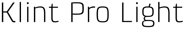 Klint Pro Light Font