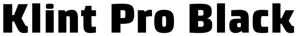 Klint Pro Black Font