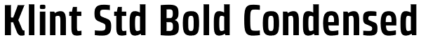 Klint Std Bold Condensed Font