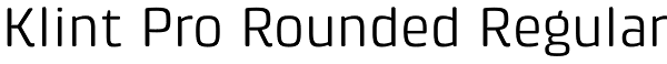 Klint Pro Rounded Regular Font