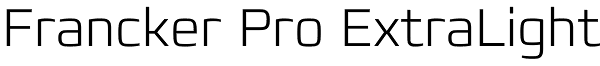 Francker Pro ExtraLight Font