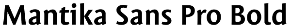 Mantika Sans Pro Bold Font