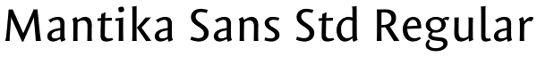 Mantika Sans Std Regular Font