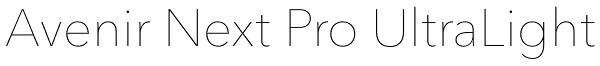 Avenir Next Pro UltraLight Font