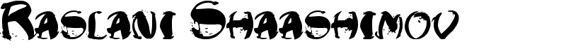 Raslani Shaashimov Font