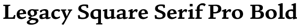 Legacy Square Serif Pro Bold Font