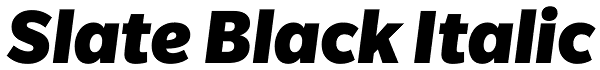 Slate Black Italic Font
