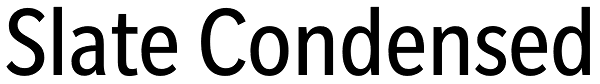 Slate Condensed Font