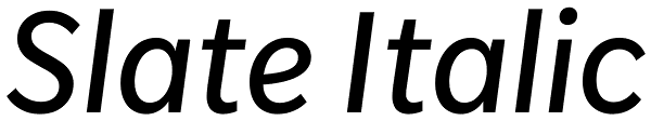 Slate Italic Font