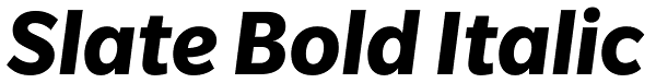 Slate Bold Italic Font