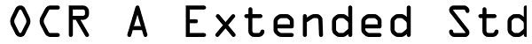OCR A Extended Std Font